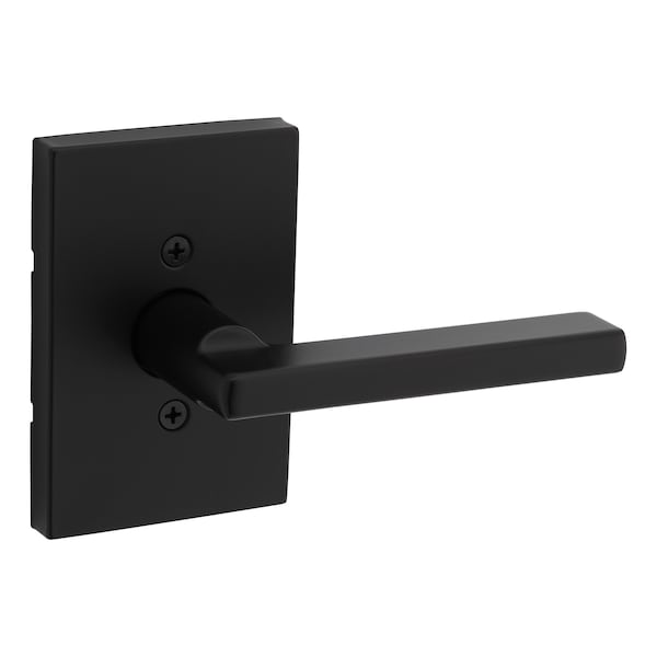 Halifax Lever with Rectangular Rose Half Dummy Door Lock Matte Black Finish
